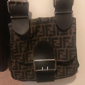 Fendi Brown and Black Shoulder Bag